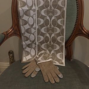 Coach scarf and gloves